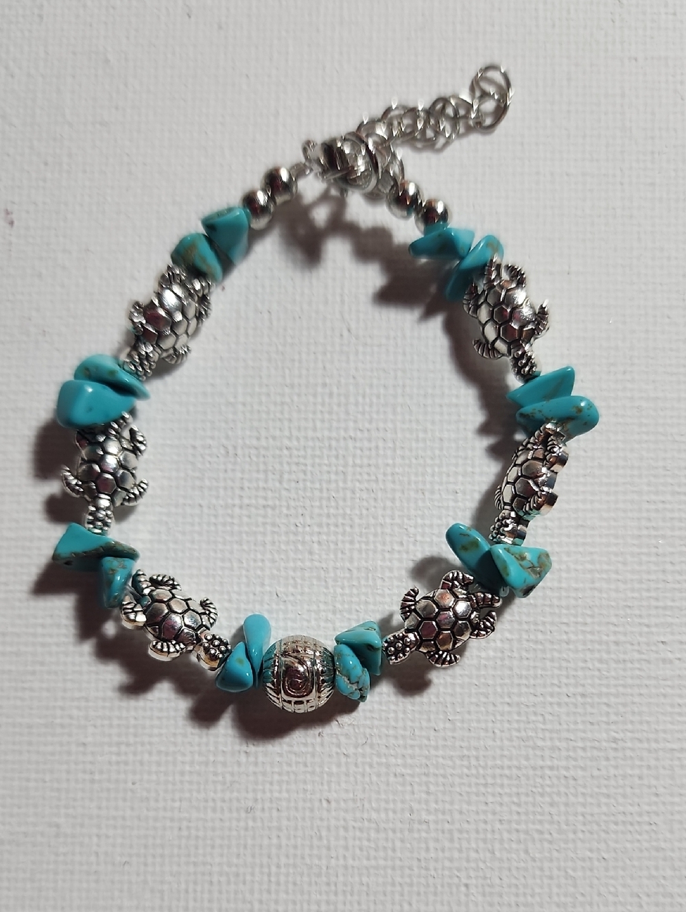 Turquoise  Bead Bracelet - Handmade by me